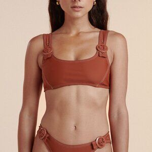 OOKIOH Brown Ravello Bikini Top - Extra Large - NWT